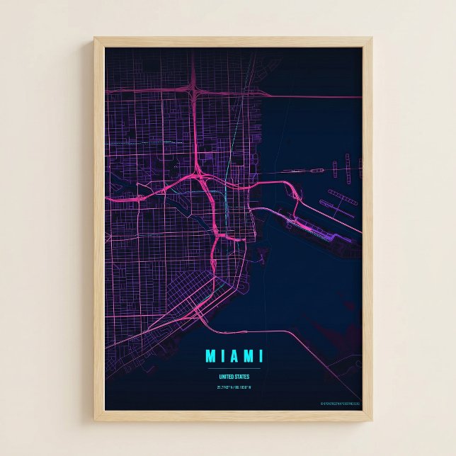 Poster Cartaz de Arte para Parede Mapa da Cidade da Flóri (Criador carregado)