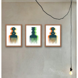 Pôster Cartaz de Arte Pente Afro