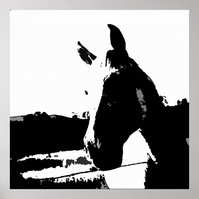 Pôster Cartaz de Arte Pop de Cavalo (Frente)