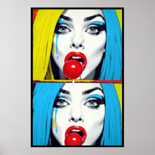 Poster Cartaz de Arte Pop Rebelião Doce