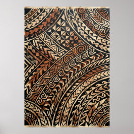 Poster Cartaz de Arte Tribal Polinésia | Inspiração em Ta
