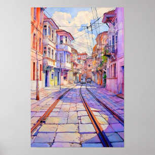 Poster Cartaz de Arte Urbano de Tirana Albânia