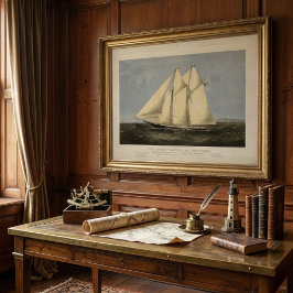 Poster Cartaz de Arte Vintage de Barco Antigo