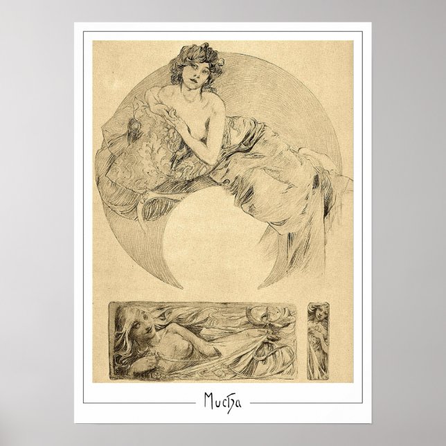 Poster Cartaz de Arte Zedign de Alphonse Mucha #111 (Frente)