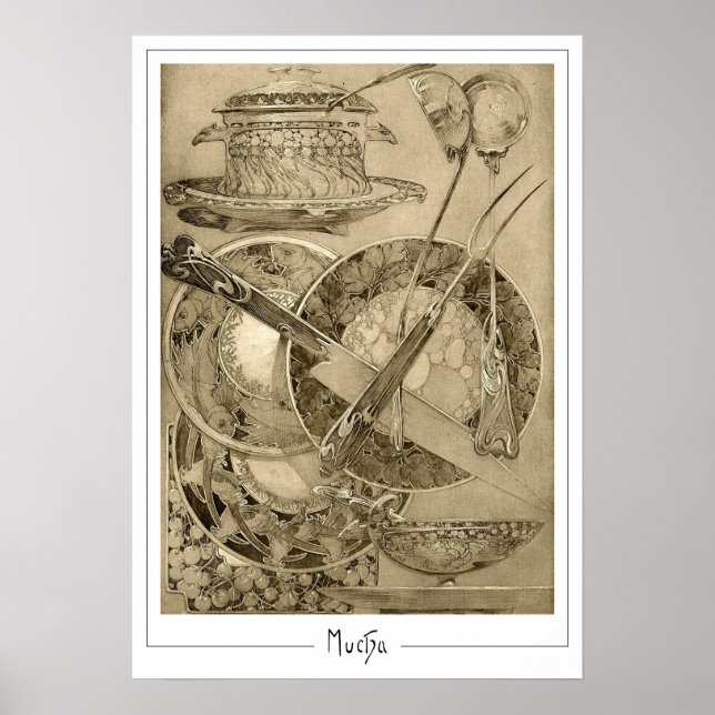 Poster Cartaz de Arte Zedign de Alphonse Mucha #210 (Frente)