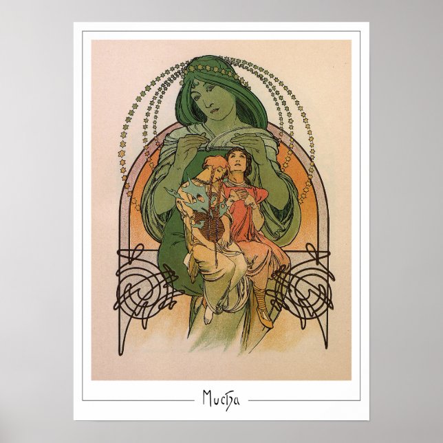Poster Cartaz de Arte Zedign de Alphonse Mucha #232 (Frente)