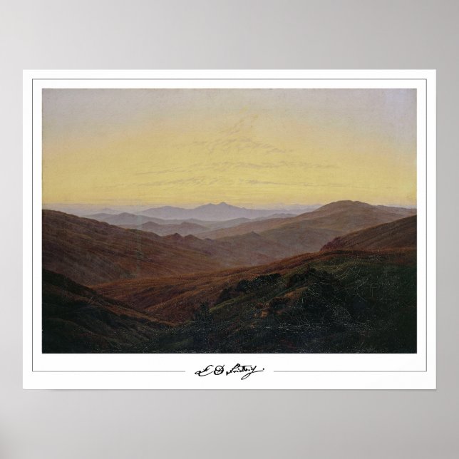 Poster Cartaz de Arte Zedign de Caspar David Friedrich #1 (Frente)