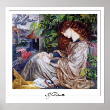 Cartaz de Arte Zedign de Dante Gabriel Rossetti #1