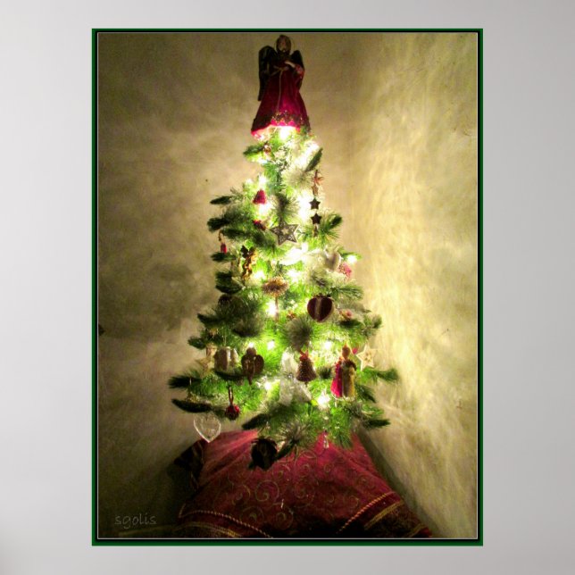 Pôster Cartaz de Árvore de Natal Antiga (Frente)