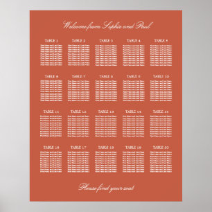 Poster Cartaz de Assento de Casamento da Mesa Terracota 2