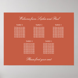 Poster Cartaz de Assento de Casamento da Mesa Terracota 5