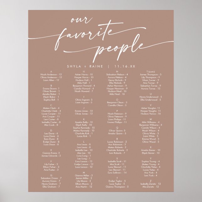 Poster Cartaz de Assentos Boho Chic Neutro Taupe Imprimív (Frente)