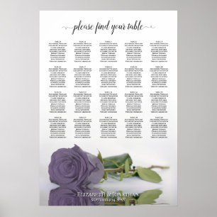 Poster Cartaz de Assentos de Casamento de Mesa 20 Rosas R