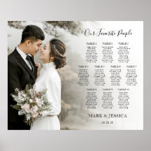 Cartaz de Assentos de Casamento Elegante para 10 m