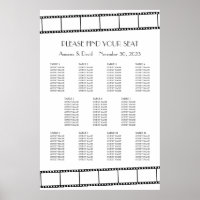 Cartaz de Assentos de Casamento em Faixa de Filme 