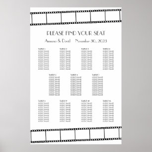 Poster Cartaz de Assentos de Casamento em Faixa de Filme 
