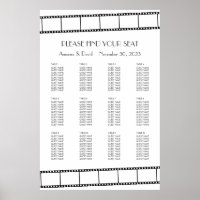 Cartaz de Assentos de Casamento em Faixa de Filme