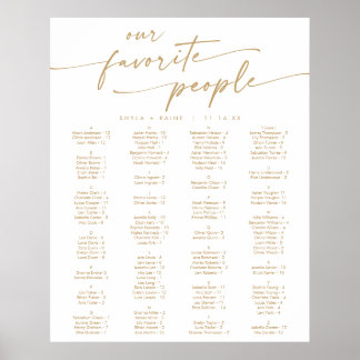 Poster Cartaz de Assentos Imprimível Boho Chic Dourado e