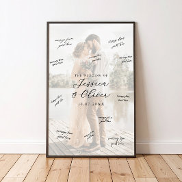 Poster Cartaz de Assinatura de Casamento com Foto