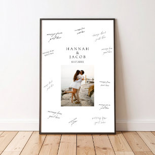 Poster Cartaz de Assinatura de Convidados de Casamento co