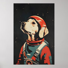 Poster Cartaz de Astronauta do Retriever da Baía de Chesa