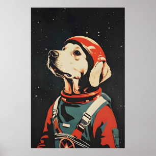 Poster Cartaz de Astronauta do Retriever da Baía de Chesa