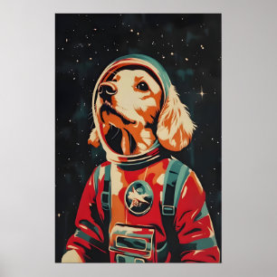Poster Cartaz de Astronauta English Cocker Spaniel, Inglê