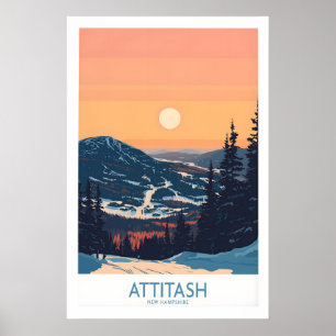 Poster Cartaz de Attitash New Hampshire 1