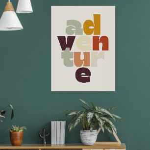 Poster Cartaz de Aventura em Estilo Retrô
