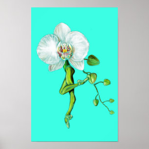 Poster Cartaz de Bailarina Orquídea Dança de Ballet - Pin