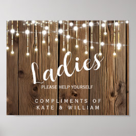 Pôster cartaz de banheiro feminino - cesta de banheiro