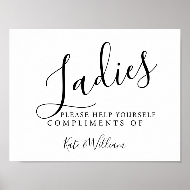 Poster cartaz de banheiro feminino - cesto de banheiro El (Frente)