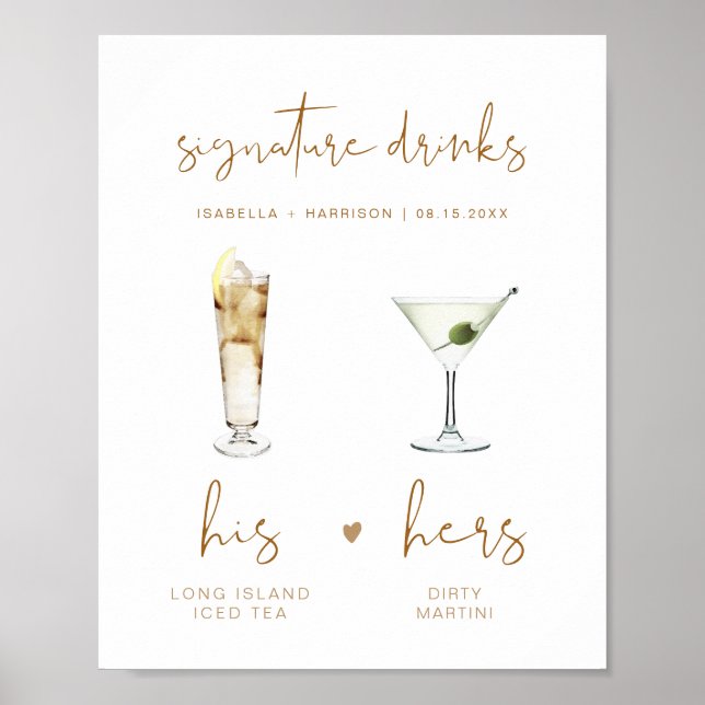 Poster Cartaz de Bar de Casamento com Bebida Típica Bohem (Frente)