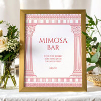 Cartaz de bar Mimosa para festa da deusa