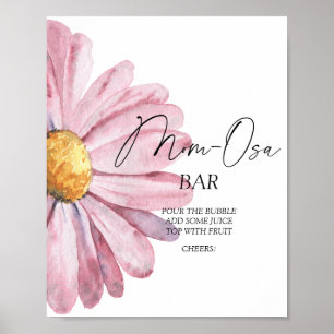 Poster Cartaz de barra Mon-osa de Aquarela Daisy