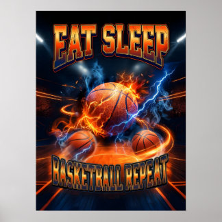 Poster Cartaz de Basquetebol - Vintage Bootleg Esportivo