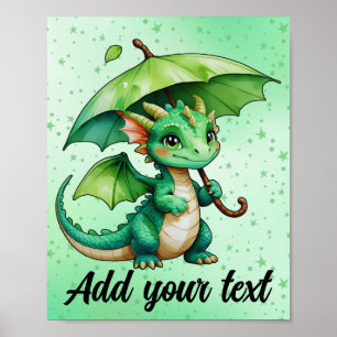Poster Cartaz de Bebê Dragão 8x10