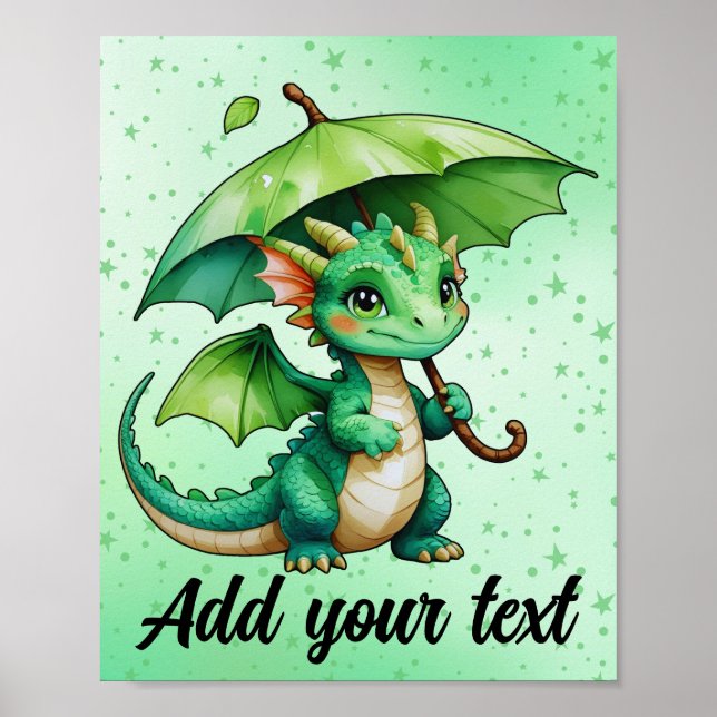 Poster Cartaz de Bebê Dragão 8x10 (Frente)