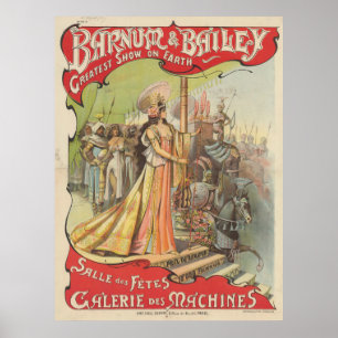 Poster Cartaz de Beleza Edel Barnum Bailey de 1900