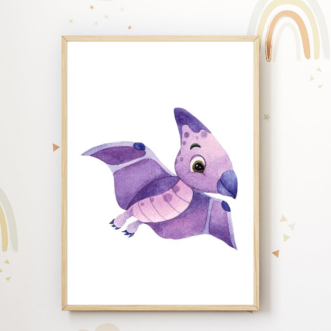 Poster Cartaz de Berçário de Dinossauros Decoração de Qua (Criador carregado)