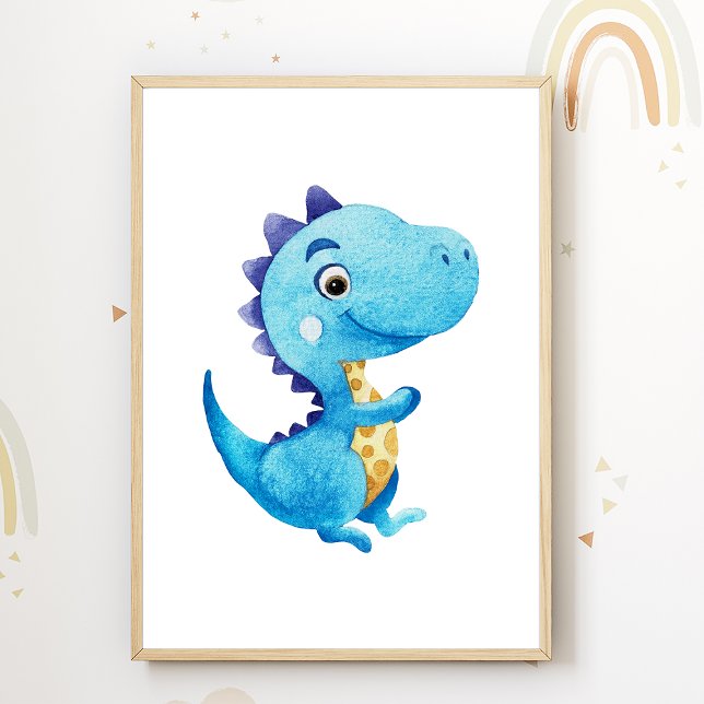 Poster Cartaz de Berçário Dino Decoração de Quarto de Cri (Criador carregado)
