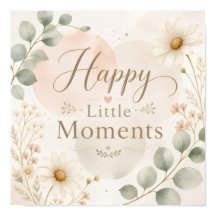 Cartaz de Berçário Momentos Felizes