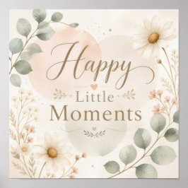 Poster Cartaz de Berçário Momentos Felizes
