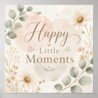 Poster Cartaz de Berçário Momentos Felizes