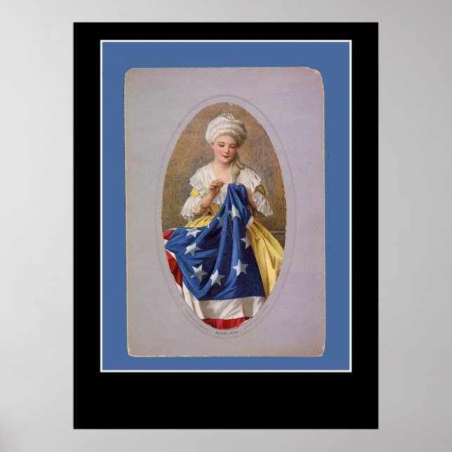 Poster Cartaz de Betsy Ross e a Bandeira (Frente)