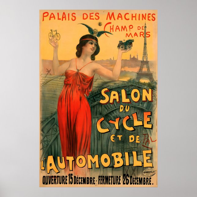 Poster Cartaz de Bicicleta do Salon Du Cycle (Frente)