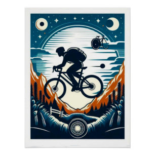 Pôster Cartaz de bicicleta postcard