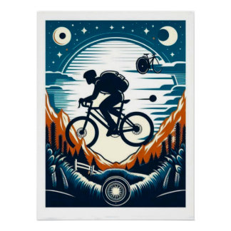Pôster Cartaz de bicicleta postcard