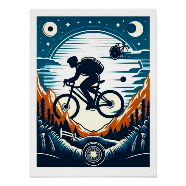 Pôster Cartaz de bicicleta postcard (Frente)