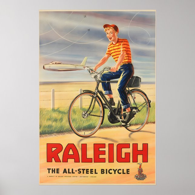 Poster Cartaz de Bicicleta Raleigh (Frente)